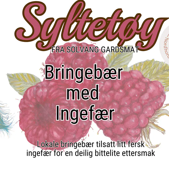 Bringebær syltetøy med ingefær  ( 200ml) - Master