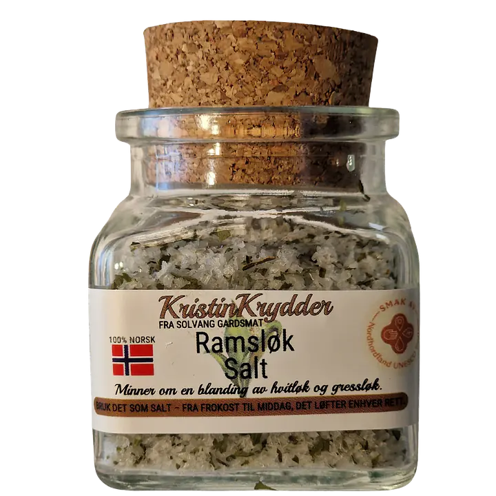 Ramsløk flaksalt i krokke med kork på 100ml - Master