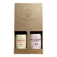 Alkoholholdig Gavepakning: 2 stk 75 cl Attåt sider 4,5% (1 stk Eple og 1 stk Eple og Bringebær) - Master