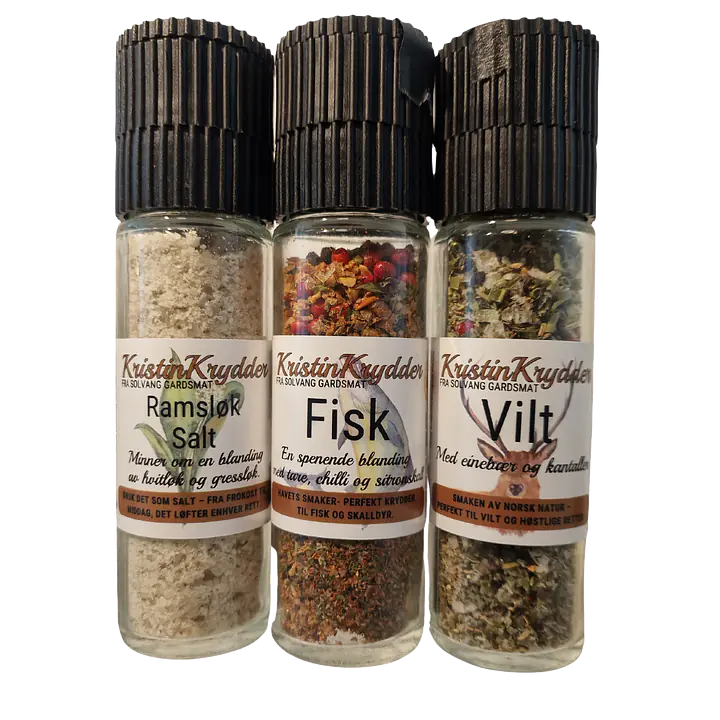 Kristinkrydder - Ramsløksalt 120 ml med kvern - Master